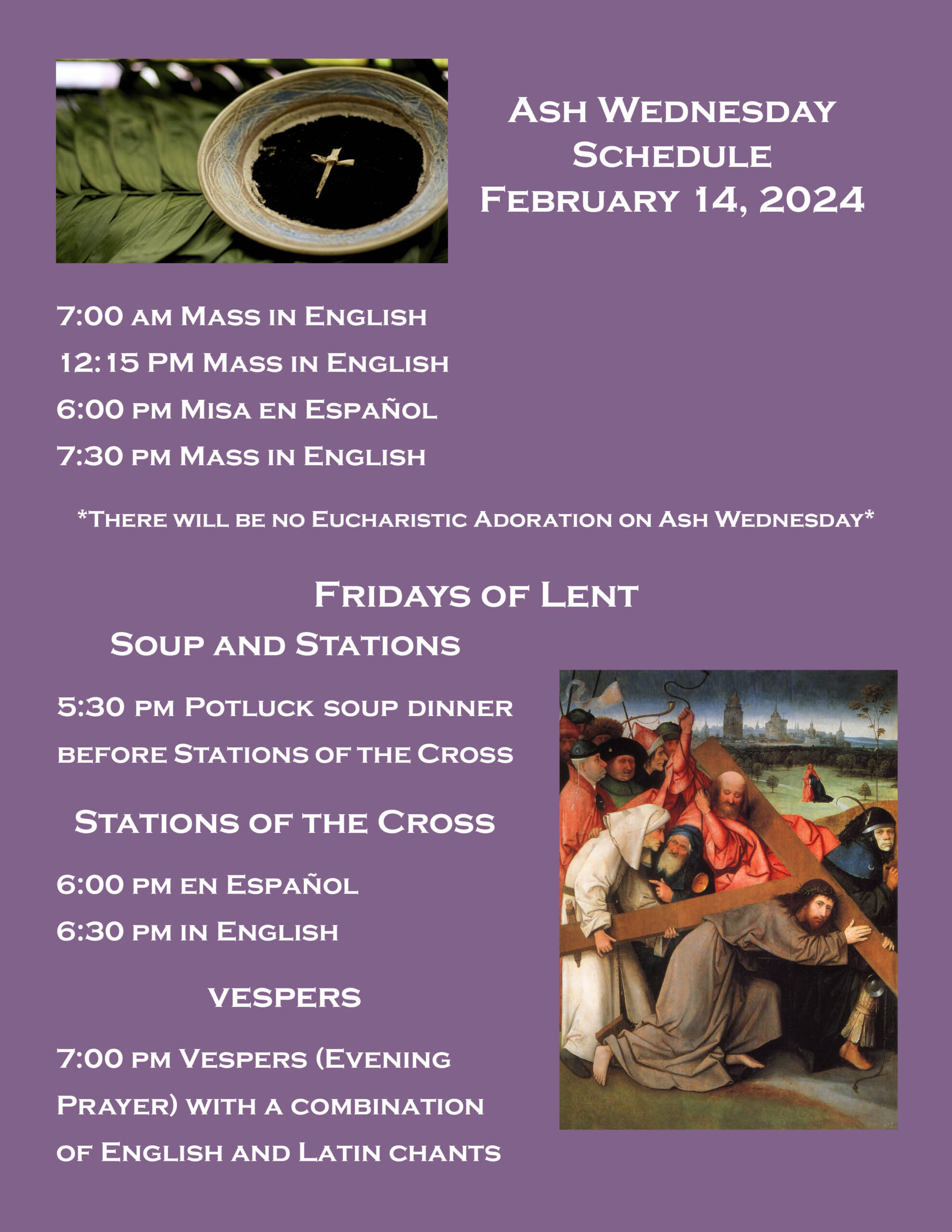 Ash Wednesday and Stations of the Cross 2024 – Saint Rita Catholic Church