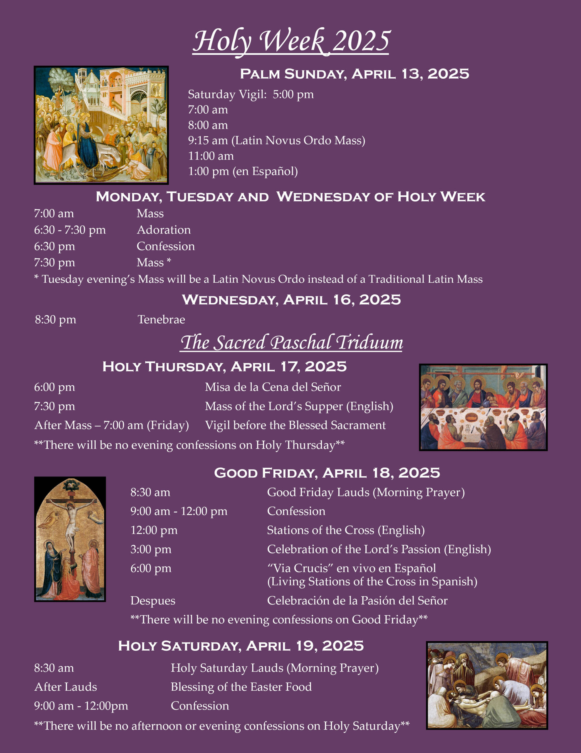 Holy Week 2025 for web – Saint Rita Catholic Church